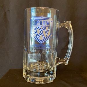 Vintage Super Bowl XXV Jumbo Slim Jim Beer Mug